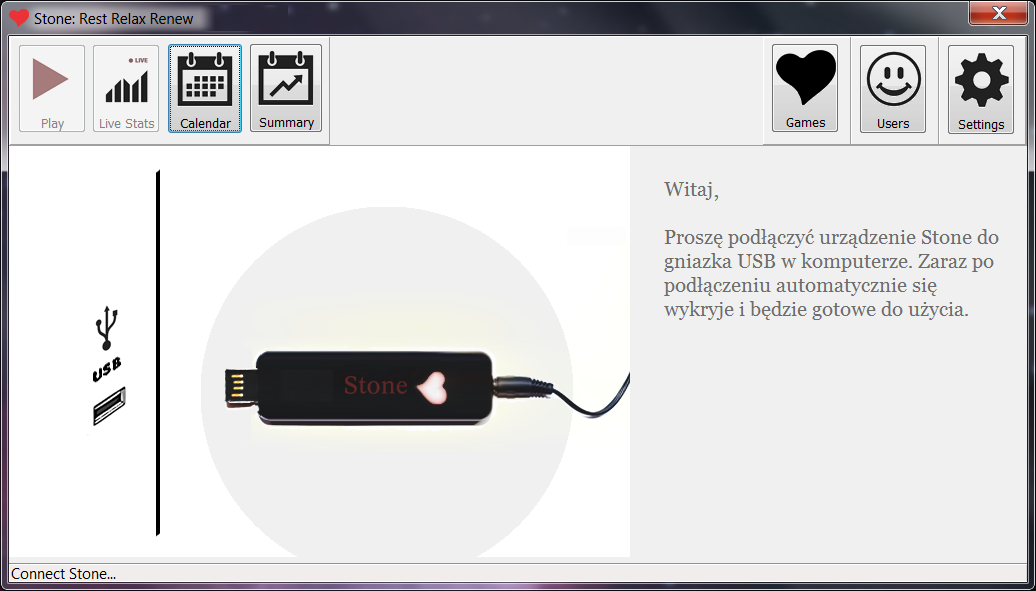 Stone: Ekran Startowy