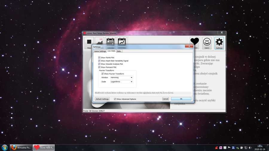 Program Biofeedback HRV Możliwości Konfiguracji