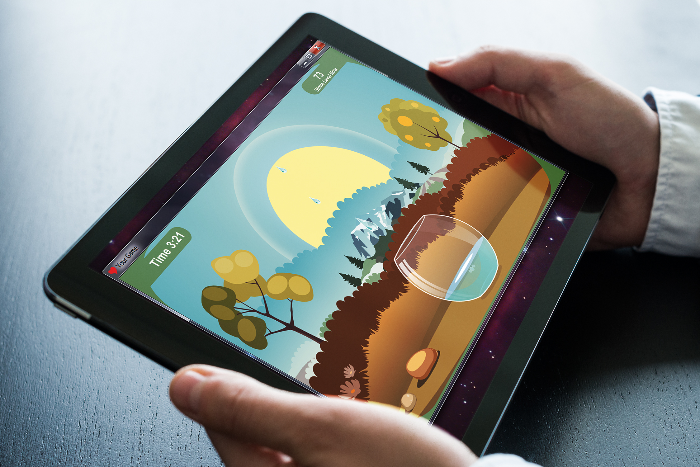 Biofeedback Stone on Windows Tablet